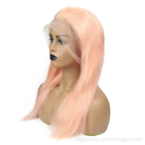 Cheap wholesale color lace front wigs human hair brazilian,aligned brazilian virgin color lace front wigs